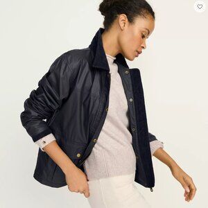 NWOT Lands' End Women's Waxed Cotton Barn Jacket Navy Size Small